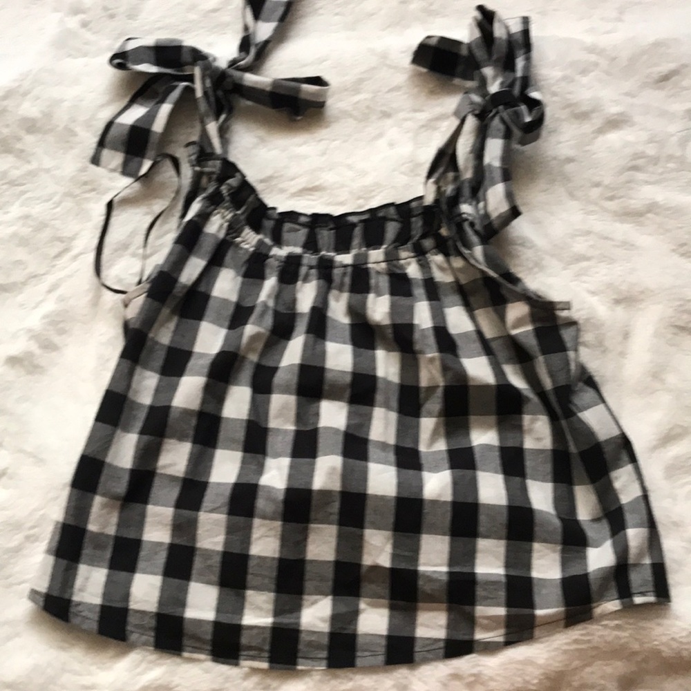 plaid tie crop